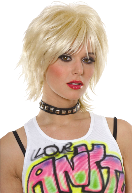 Blonde Png - 80s Wigs Uk (500x793), Png Download
