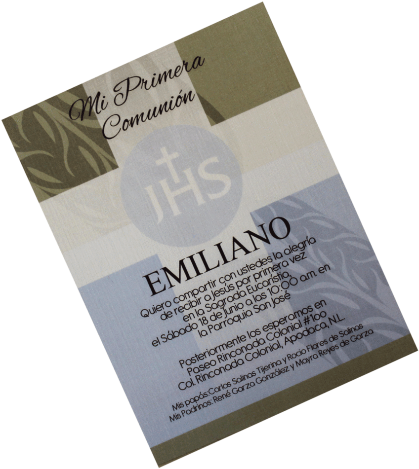 Invitación Primera Comunión - Brochure (1024x1024), Png Download