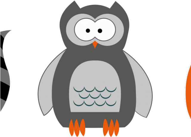 Owl Clipart Fox - Raccoon, Owl And Fox Trio Mugs (640x480), Png Download