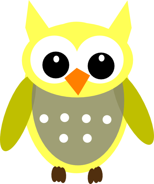 Owl Clipart Cute - Baby Owl Clip Art (498x595), Png Download