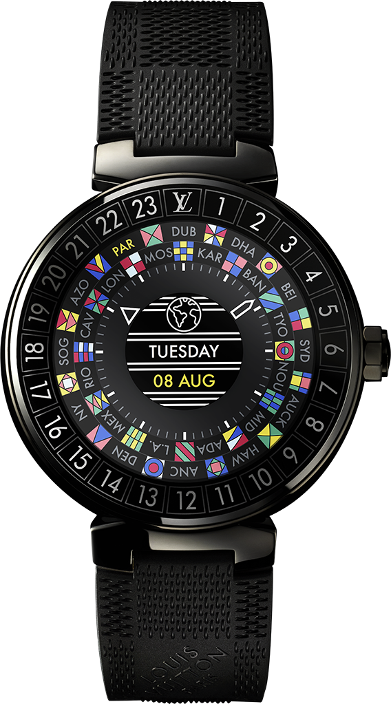 Louis Vuitton, 10th Anniversary Tambour Watches - Louis Vuitton Connected Watch (568x1023), Png Download