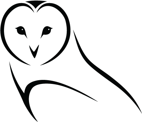 Black And White Barn Owl Png (470x400), Png Download