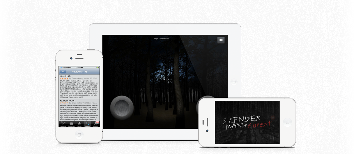 Slender Man's Forrest - Iphone (1280x530), Png Download