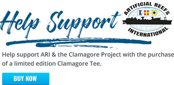 Help Support Artificial Reefs International - Uss Clamagore (611x299), Png Download