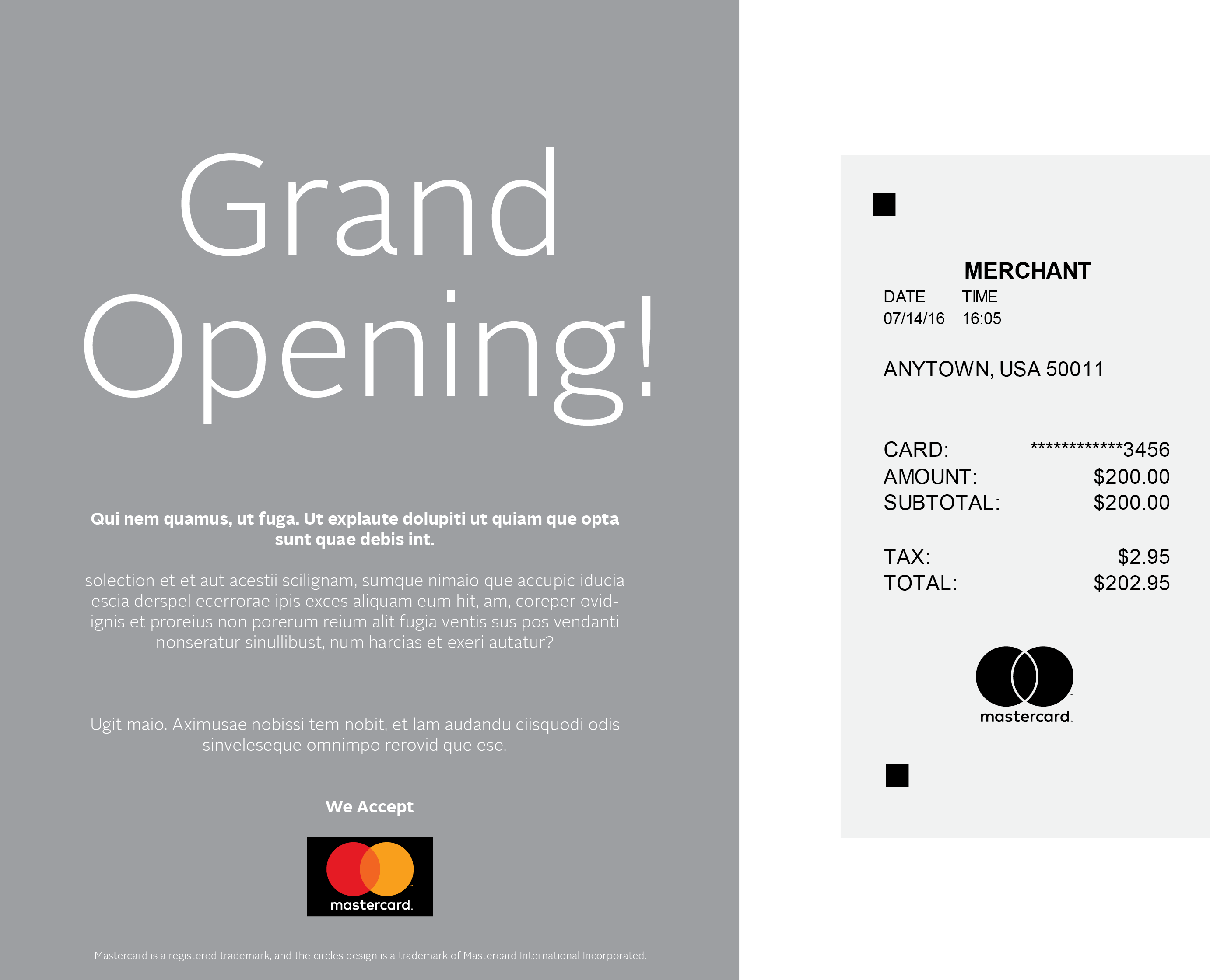 Images Of Using The Full-color Mastercard Logo In Merchant - Mastercard Is A Registered Trademark (2765x2240), Png Download