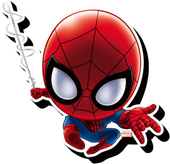Logo Spiderman Png - Chibi Spider Man Png (555x555), Png Download