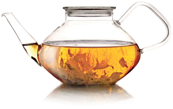 Rinse The Leaves By Pouring A Little Hot Water Over - Tea Leaves In Water (646x415), Png Download
