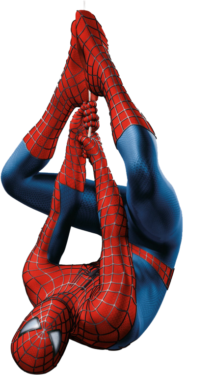 Download Spiderman Hanging Upside Down | Transparent PNG Download | SeekPNG