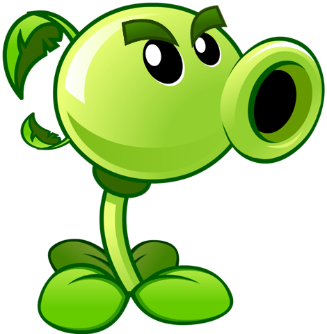 Hd Double Pea - Plants Vs Zombies Heros Peashooter (470x480), Png Download