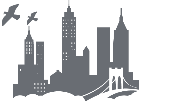 Brooklyn Skyline Png - New York City (561x335), Png Download