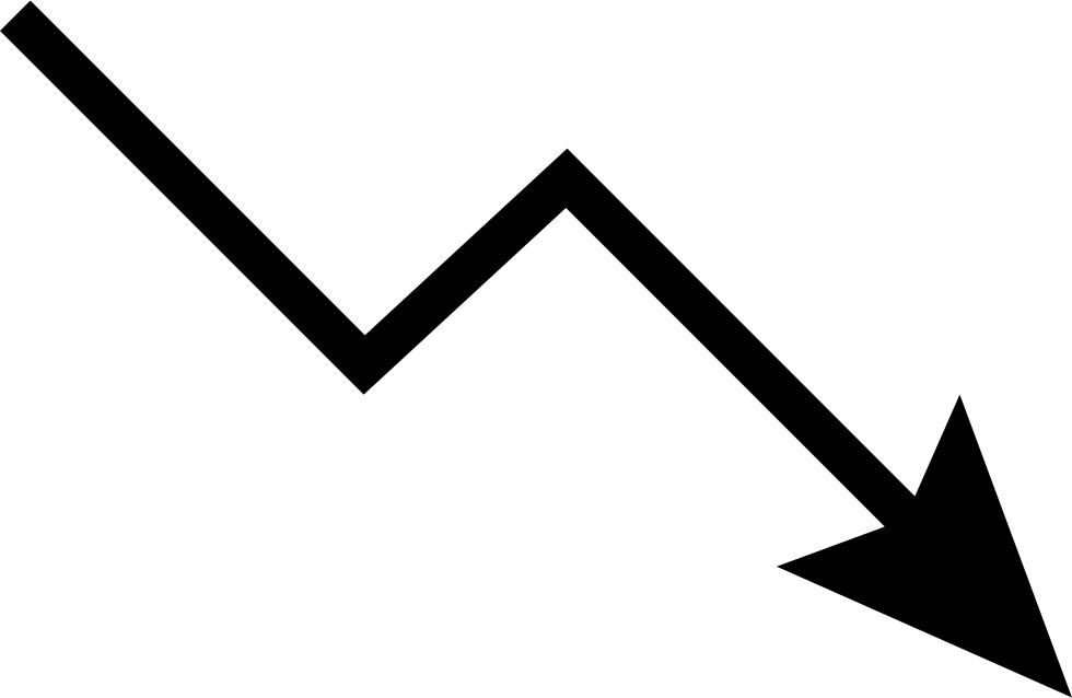 Long Arrow Down - Icon (980x638), Png Download