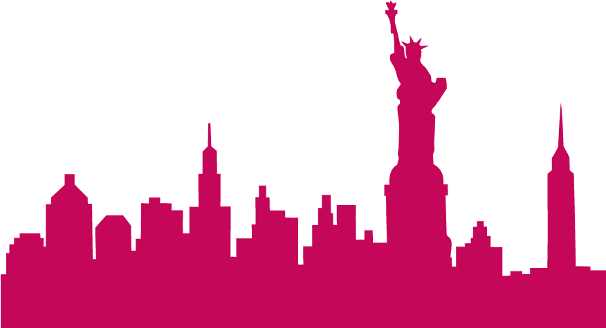 New York - Silhouette New York Skyline Png (875x555), Png Download
