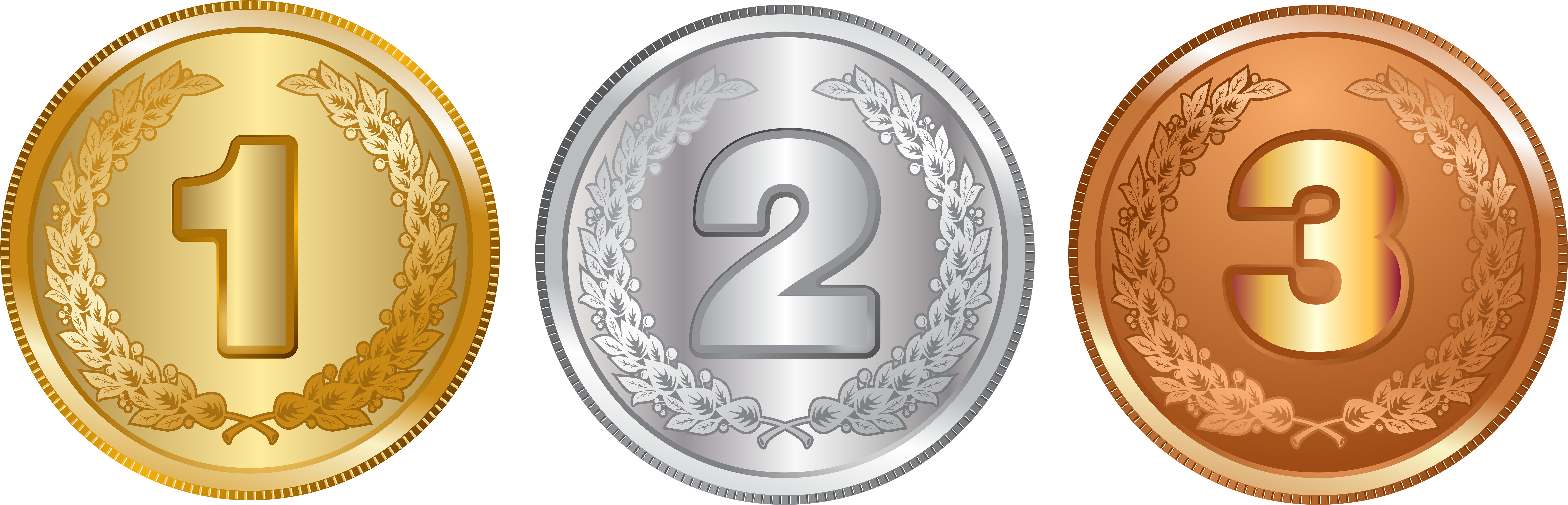 Gold Silver Bronze Png (8000x2578), Png Download