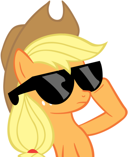 Applejack, Safe, Simple Background, Sunglasses, Swag, - Pinkie Pie Thug Life (500x515), Png Download