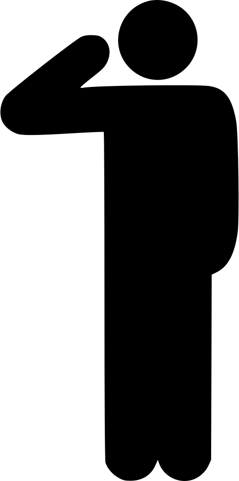 Png File Svg - Salute Icon Png (488x980), Png Download