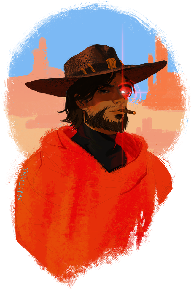 Overwatch Jesse Mccree Fanart By Axias On Tumblr - Jesse Mccree Art (712x1000), Png Download