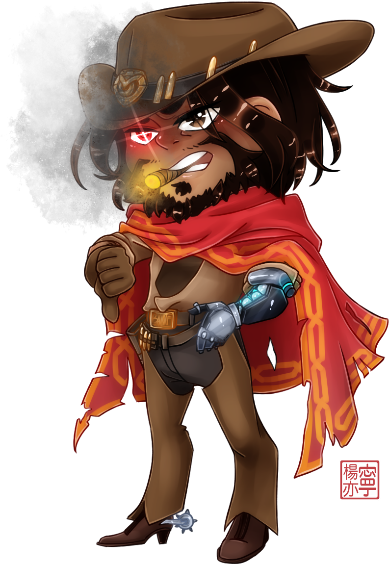 Tbh Mccree Is My Fave Chibi Out Of The Three Uwuw - Figurine (1024x1280), Png Download