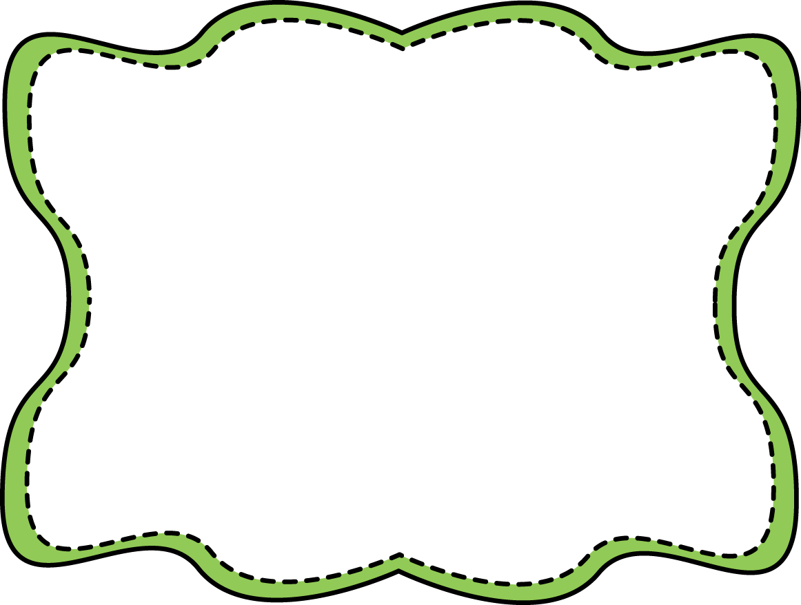 Green Wavy Border - Green And Black Frame (1162x878), Png Download