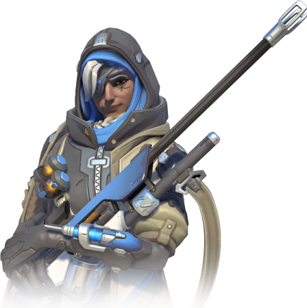 Support Characters - Ana Overwatch (350x351), Png Download