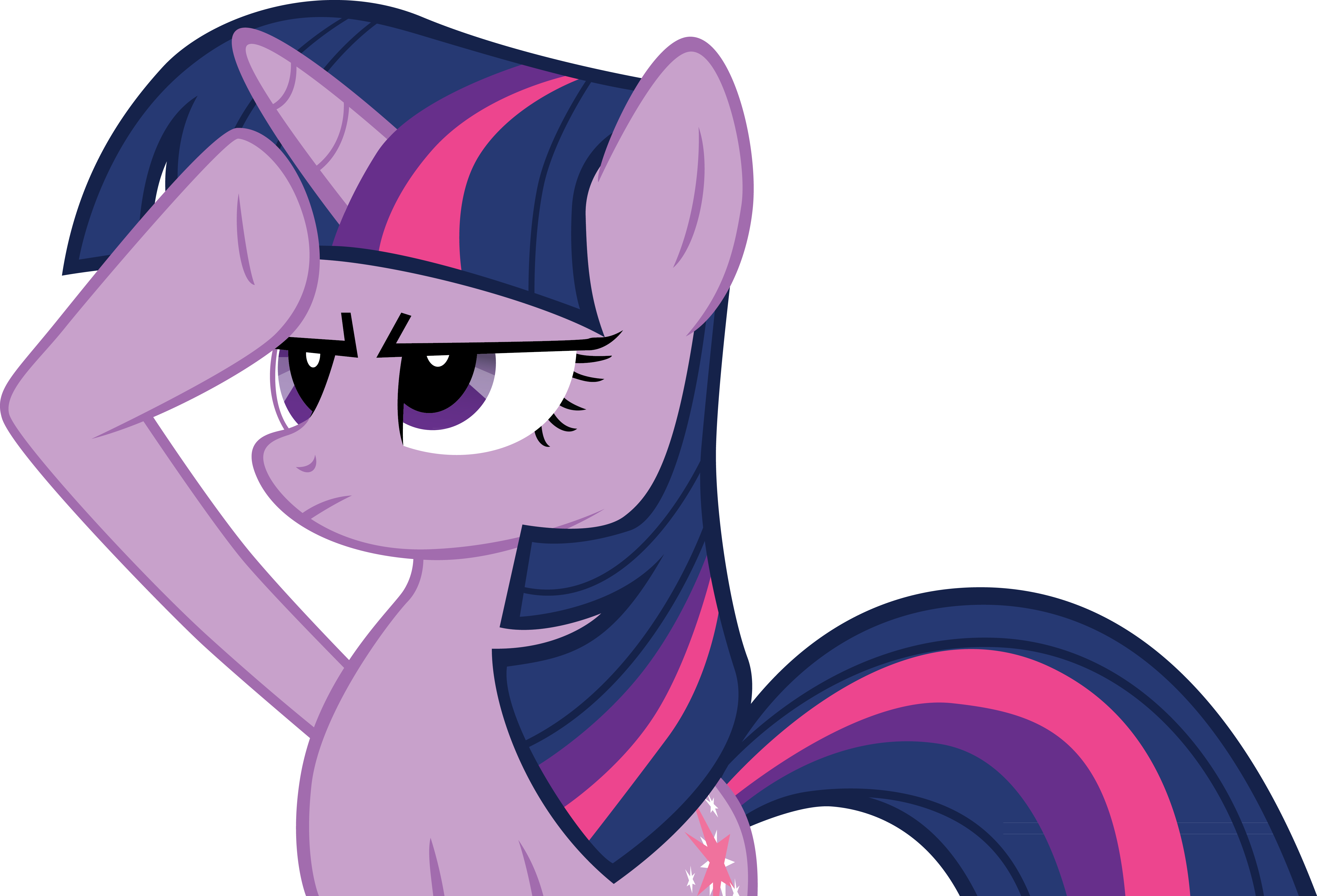 Sircinnamon, Edit, Purple, Rainbow Dash Salutes, Recolor, - Twilight Salute (5492x3736), Png Download