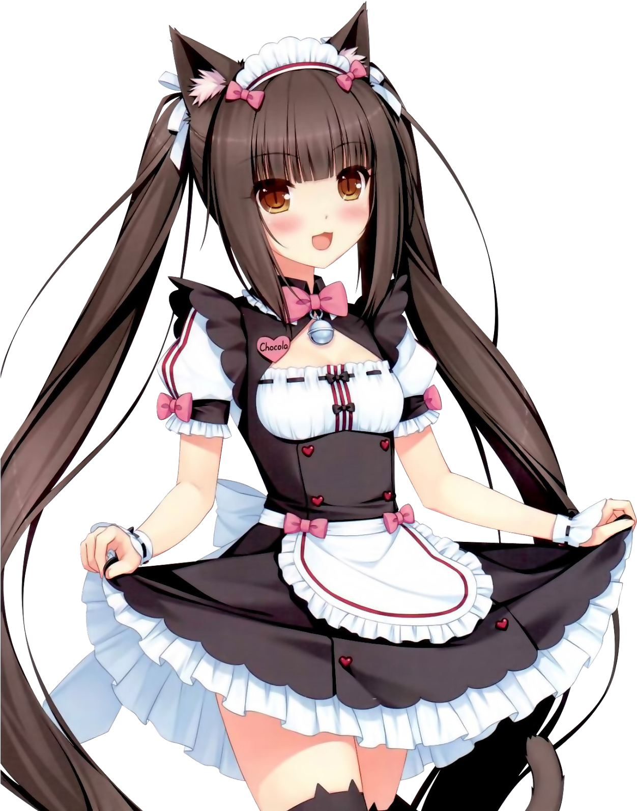 Nekopara Chocolate Maid Dress Uniform Cosplay Costume (1258x1600), Png Download