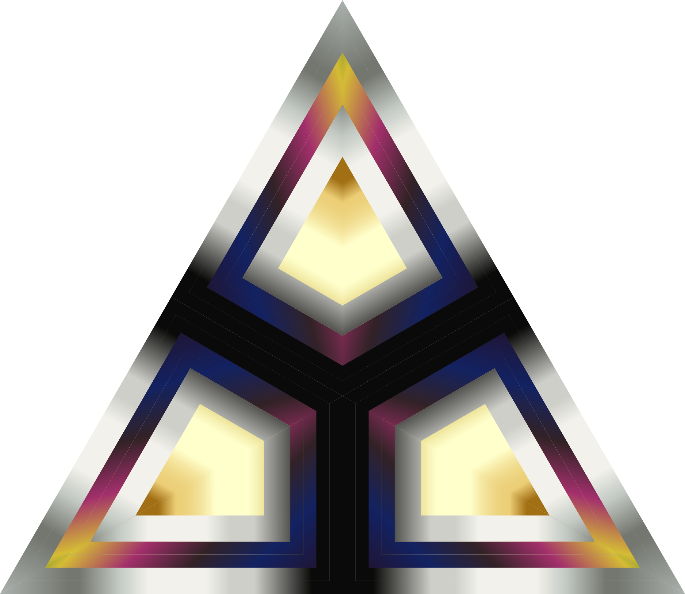 Interesting Triangle Shape 1 - Triangle Stylized Png (746x646), Png Download