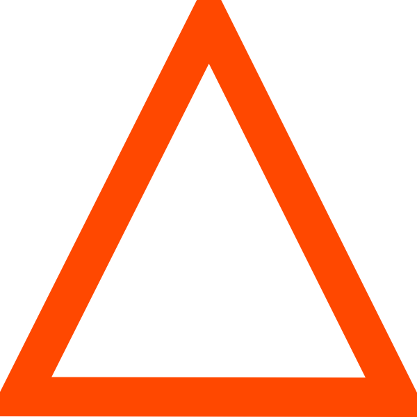 Clip Arts Related To - Orange Triangle Clipart (600x600), Png Download