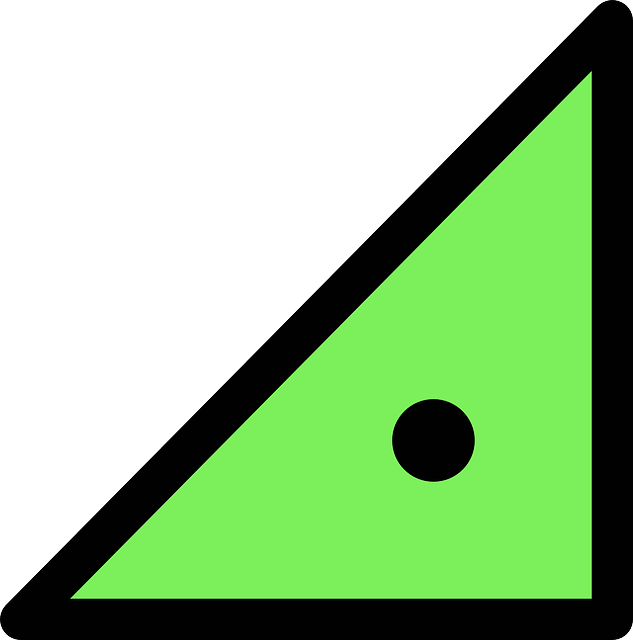 Black, Green, Circle, Triangle, Shape, Dot, Geometric - Triangle And Dot Rectangle (633x640), Png Download