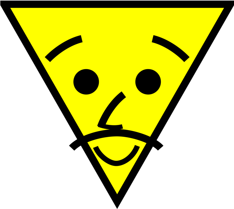Triangle Face Shape Geometry Line - Triangle Smile (750x750), Png Download