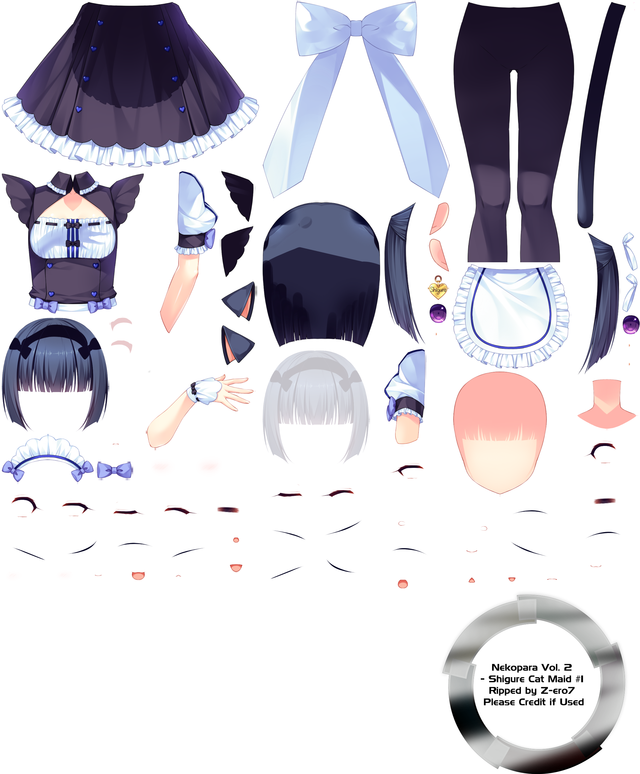 Pc Computer Nekopara Vol Shigure Cat Maid The Spriters - Nekopara Shigure (2048x2544), Png Download