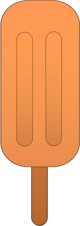 Orange Popsicle Clipart (618x800), Png Download