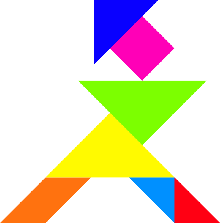 Tangram Puzzle Triangle Shape Login - Tangram Png (741x750), Png Download