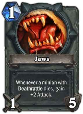 Jaws - Hearthstone Panda Cards (307x465), Png Download