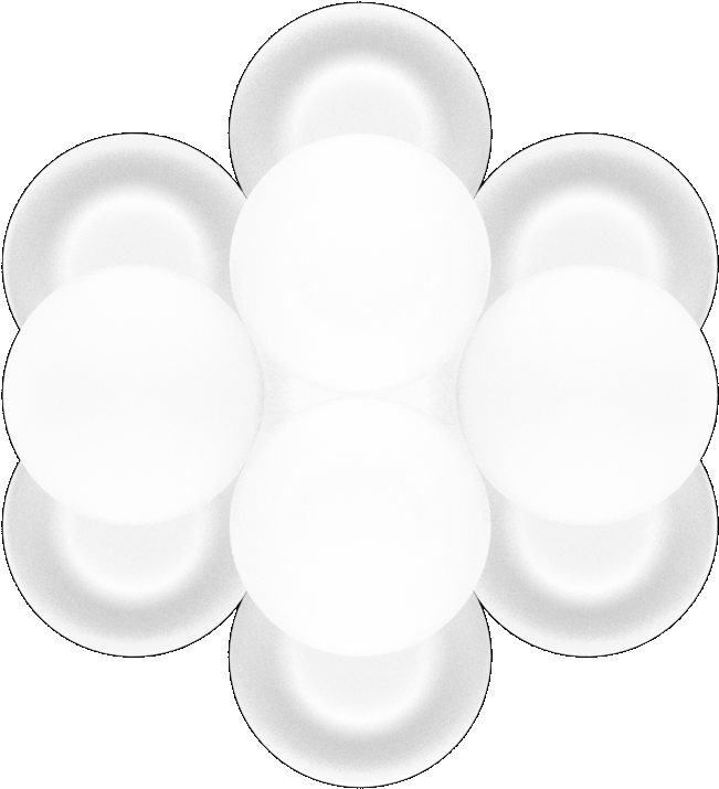 Multidimensional Exclusion Force-field Clusters (720x720), Png Download