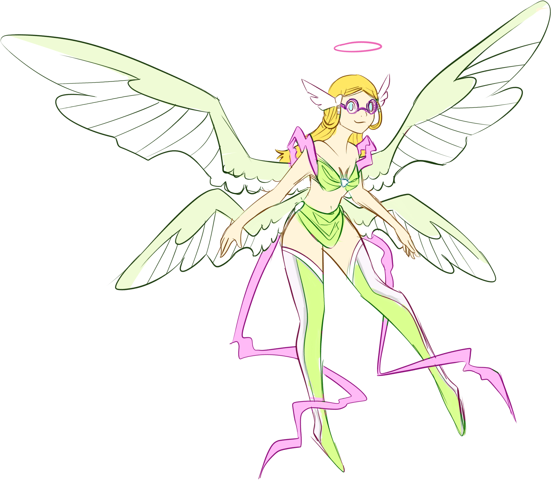 Traci Gets To Play The Angel - Fairy (1840x1617), Png Download