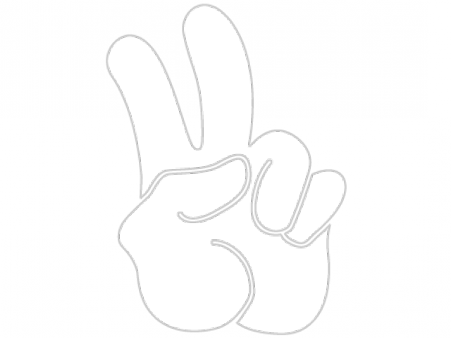 Peace Sign Fingers Png (640x480), Png Download