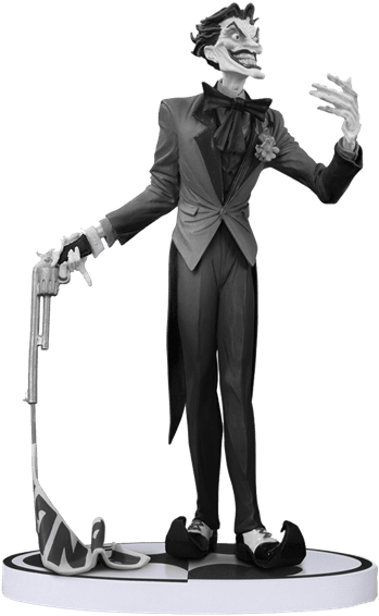 1 Of - Batman Black And White Joker Statue (600x600), Png Download