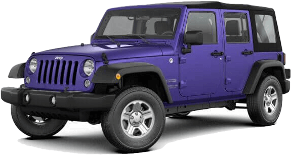 Xtreme Purple - 2 Door Jeep Wrangler 2018 (1000x350), Png Download