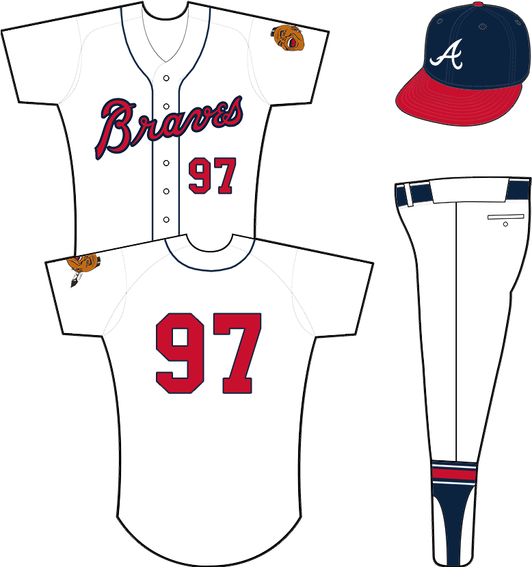 Atlanta Braves Home Uniform - Cleveland Indians Home Uniforms (800x828), Png Download