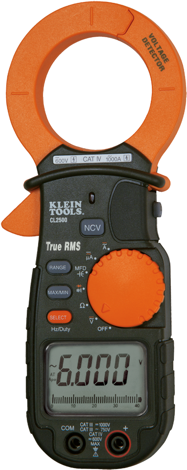 Png Cl2500 - Clamp Meter Ac/dc - Cl2500 - 1000a - Klein (1000x1000), Png Download