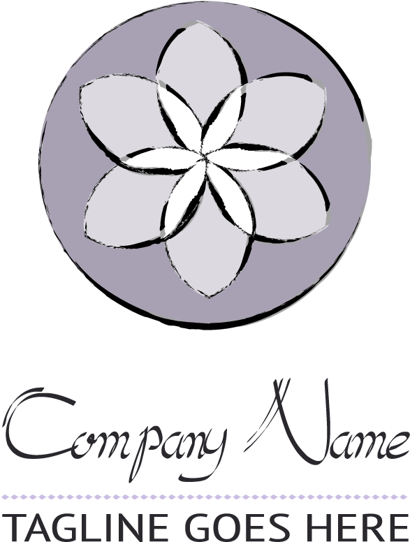 Purple Petal Flower Logo Design - Christmas Day (1000x1000), Png Download