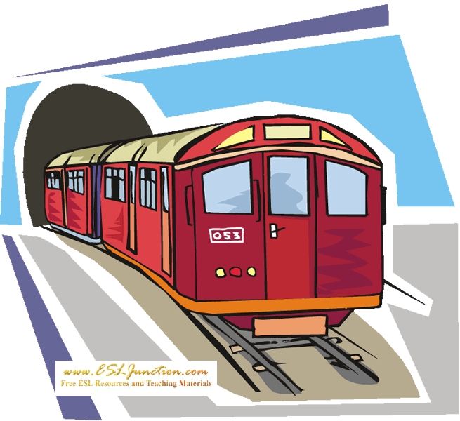 Subway Train Clipart Rapid Transit Train Railroad Car - Flashcards For Train (655x600), Png Download