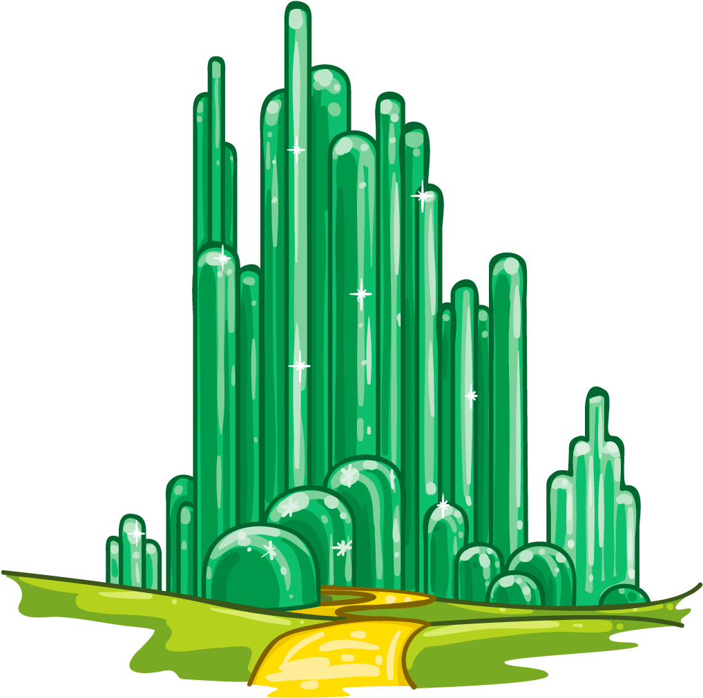Graphic Free Emerald City Clipart - Wizard Of Oz Emerald City Drawing (1024x1024), Png Download