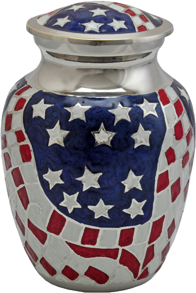 American Flag Urn- Medium Or Sharing Size - Cremation Urn: American Flag 6" Medium Size (600x600), Png Download
