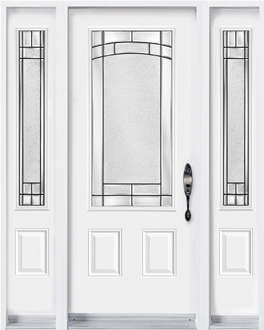 Element Door With 2 Sidelites With Element Glass Kits - Screen Door (581x750), Png Download