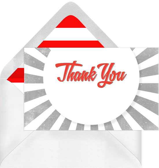 Open House Rays Thank You Note - Graphic Design (550x581), Png Download