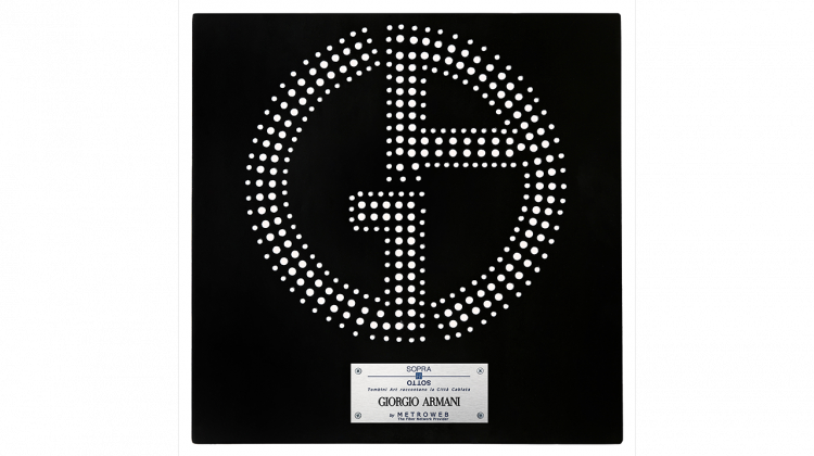 Tombini Art - Giorgio-armani - Halftone Graphic Design (750x420), Png Download