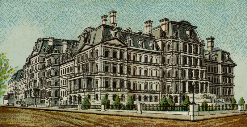 Cigarette Card War Department Building In Washington - Posterazzi War Department Building In Washington (800x412), Png Download