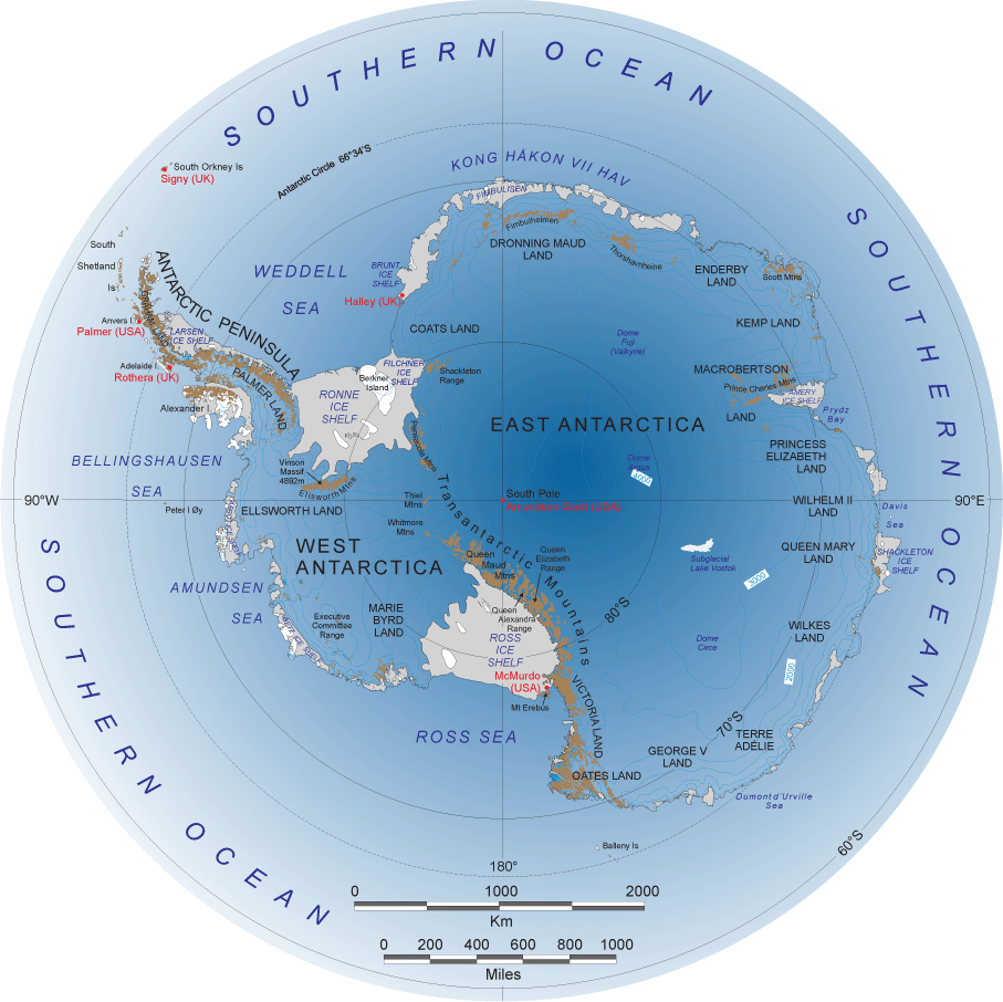 The Svg File Stays Crisp And The Png File Becomes Pixelated - Map Of Antarctica (907x906), Png Download