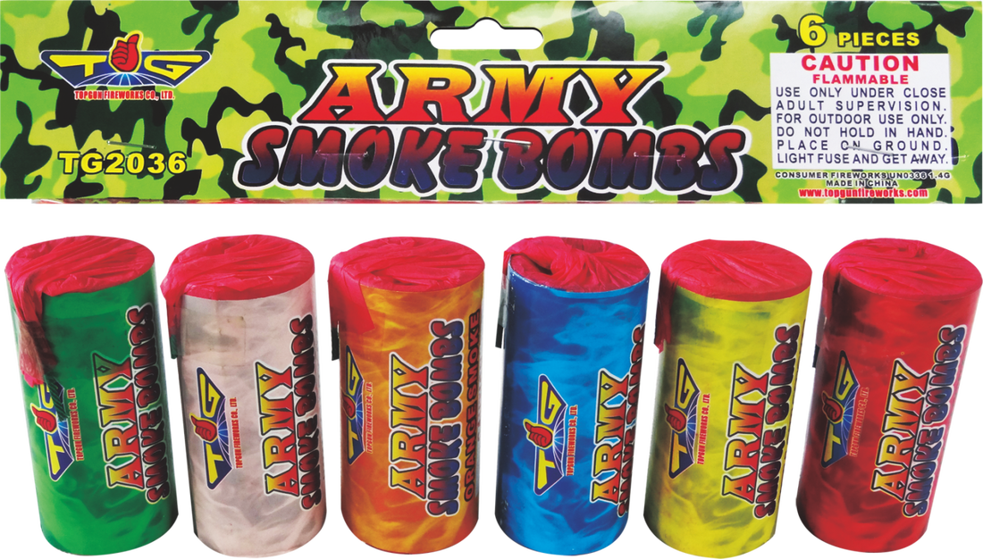 Tg2036 Army Smoke Bombs - Fireworks (1100x626), Png Download